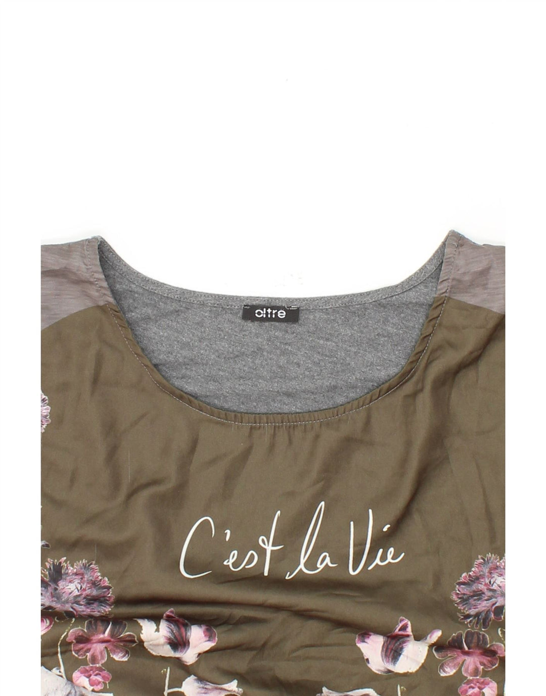 OLTRE Womens Blouse Top UK 16 Large Grey Floral Vintage oltre and Second-Hand oltre from Messina Hembry 