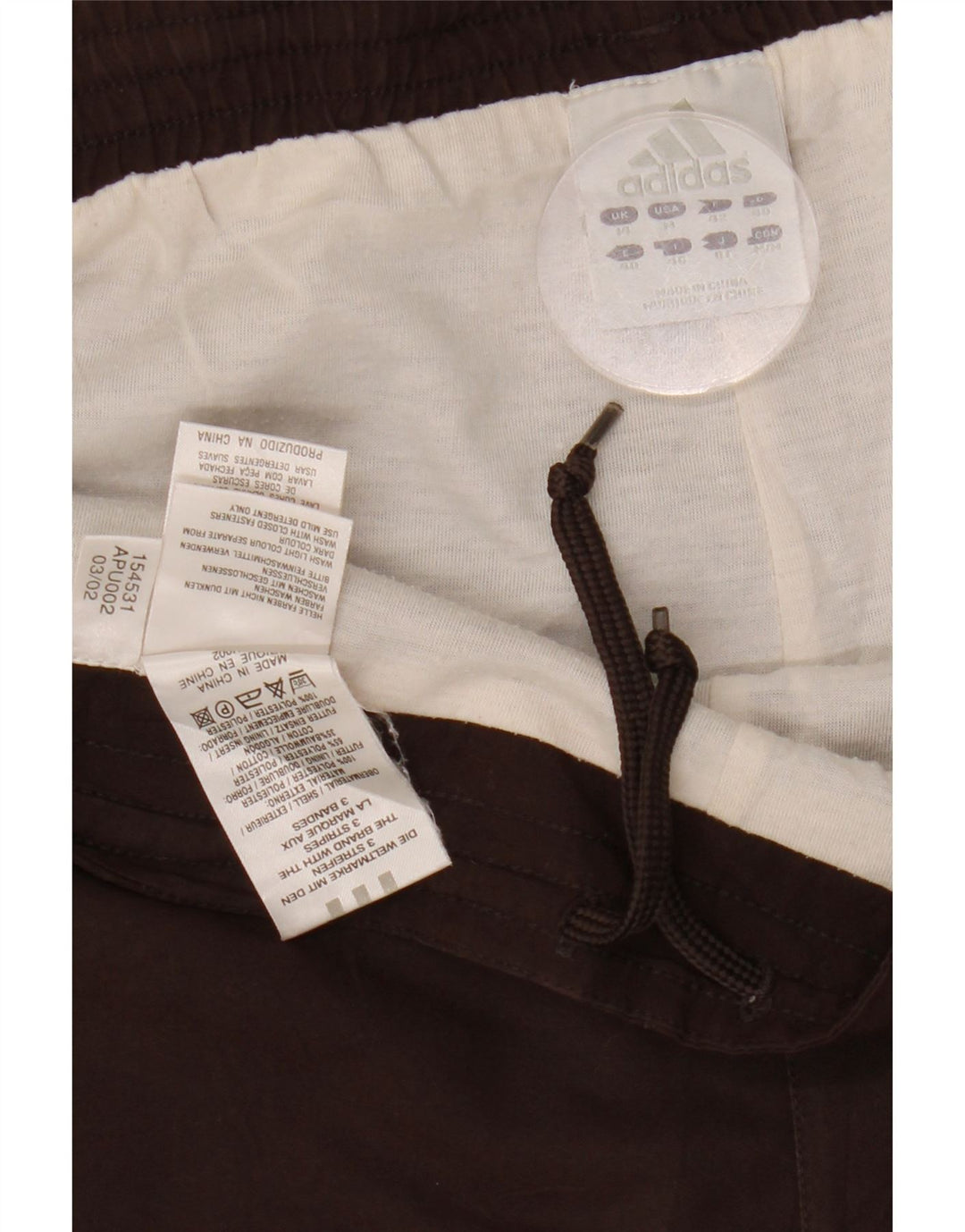 Pantaloni de trening ADIDAS pentru femei UK 14 Poliester maro mediu