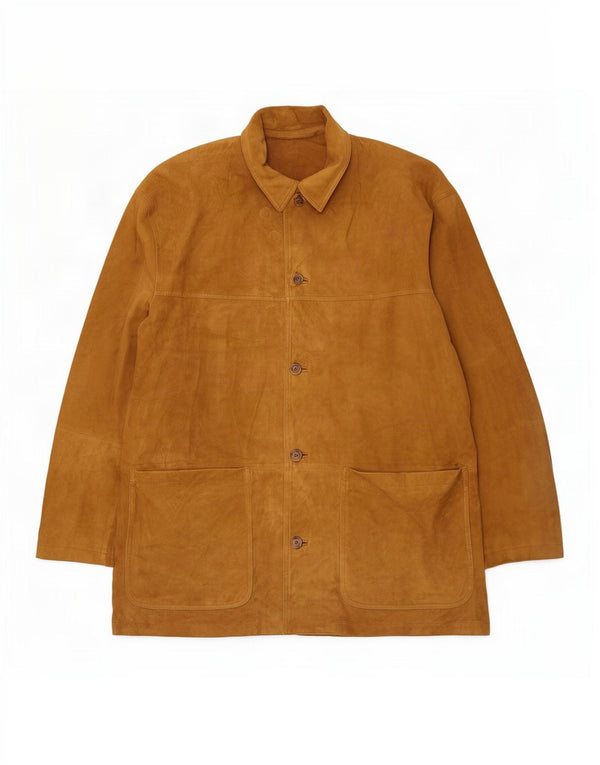 Pardesiu din piele intoarsa pentru barbati J. C. Twidd IT 54 2XL piele bej