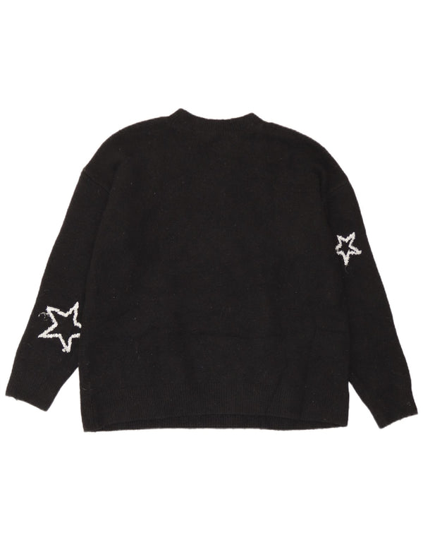 Pulover pentru femei Marks & Spencer cu decolteu triplu UK 14 Medium Negru