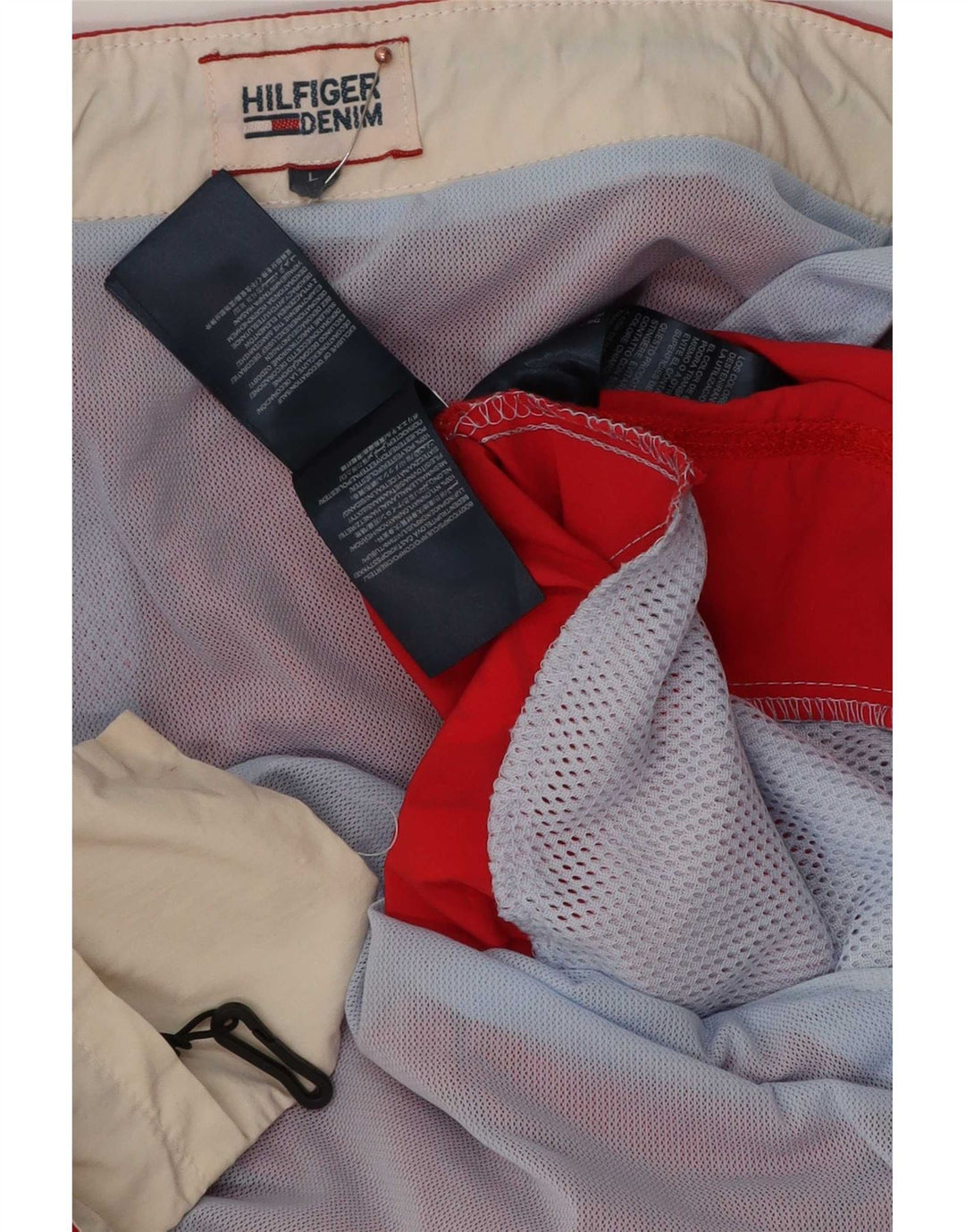 Pantaloni scurți de înot grafic pentru bărbați Tommy Hilfiger, poliester roșu mare