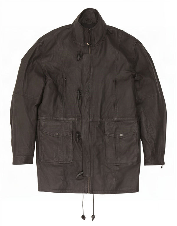 Jachetă din piele vintage pentru bărbați UK 42 XL neagră