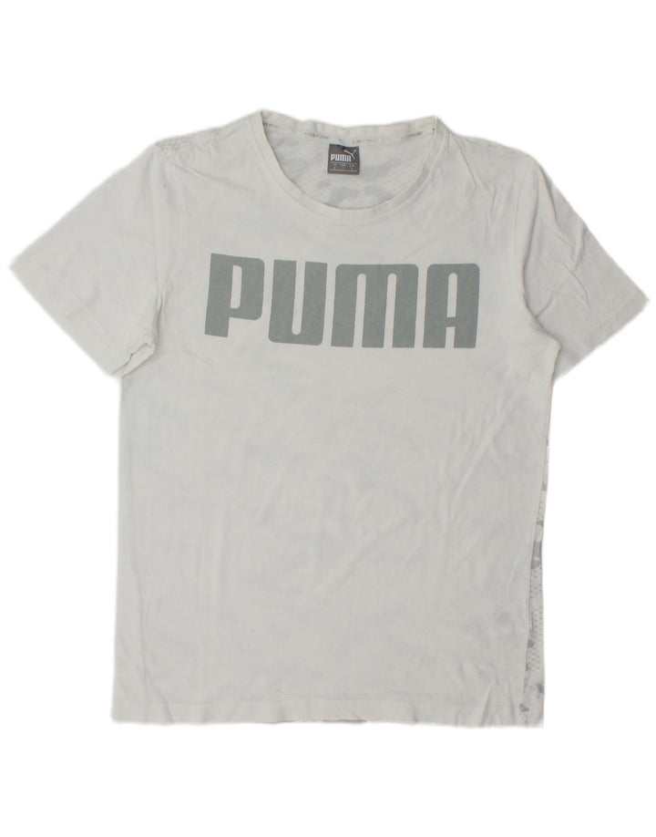 Tricou grafic Puma pentru bărbați Top mic, alb, din bumbac camuflat