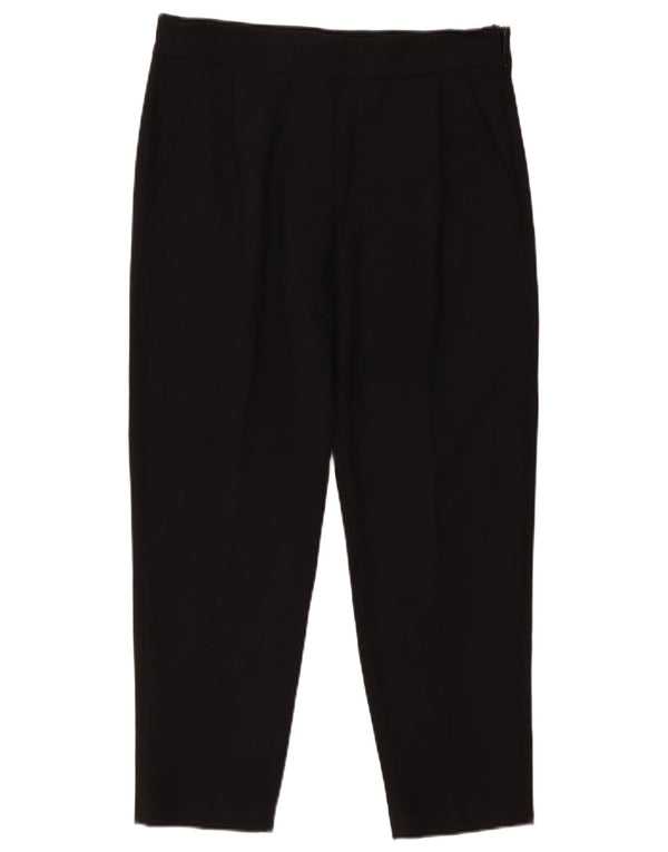 French Connection Pantaloni tăiați pentru femei UK 12 Medium W32 L26 Negru