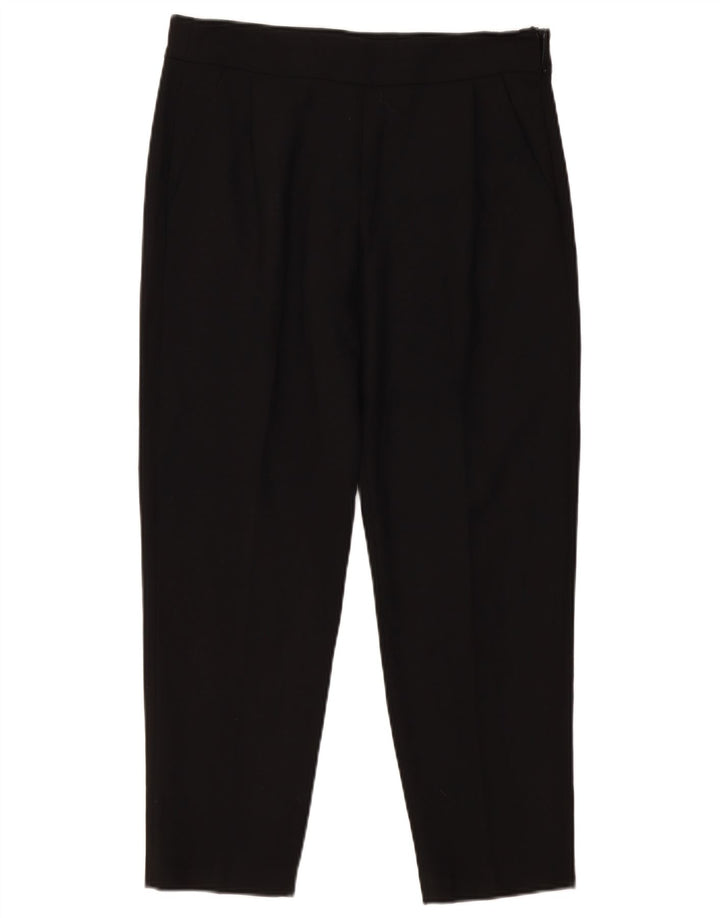 French Connection Pantaloni tăiați pentru femei UK 12 Medium W32 L26 Negru