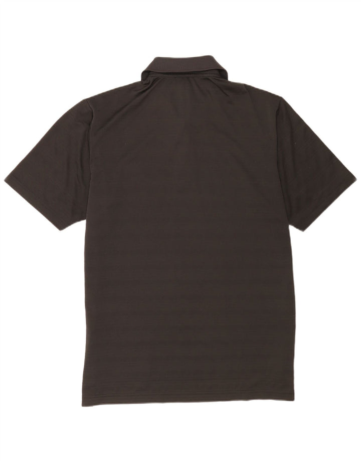 Tricou polo pentru bărbați Adidas, mare, negru, poliester cu dungi