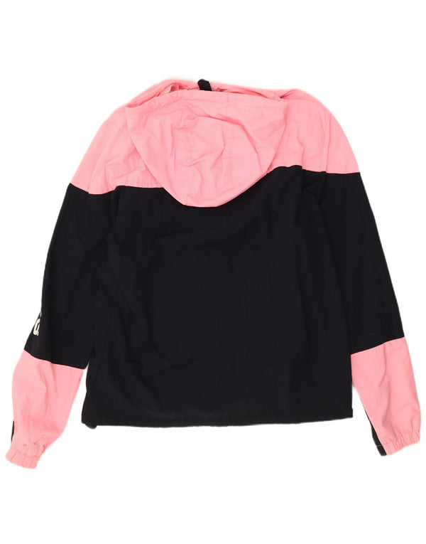 Jachetă de ploaie cu glugă cu glugă Superdry pentru femei UK 18 XL, nailon color bloc negru