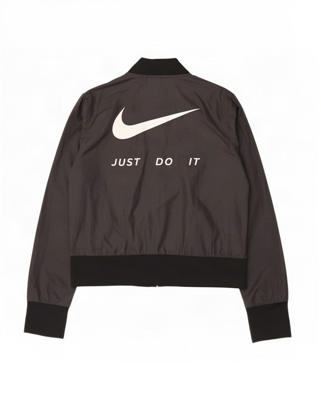 Jachetă de top pentru trening grafic Nike pentru femei UK 14 Poliester mediu negru