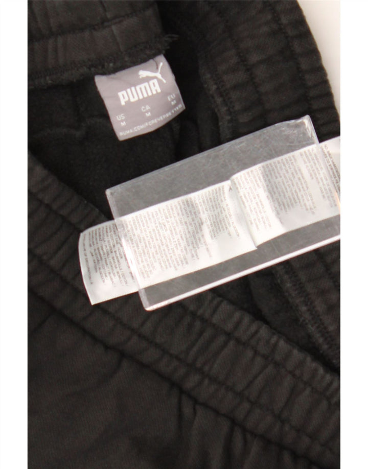 Pantaloni de trening Puma pentru bărbați Joggeri, bumbac mediu negru