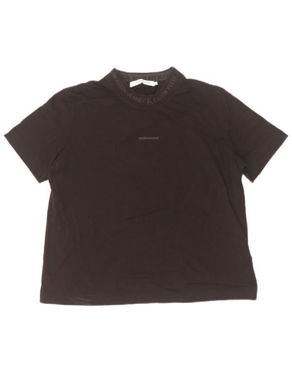 Calvin Klein Jeans Tricou cu grafic pentru femei Top UK 18 XL Bumbac negru