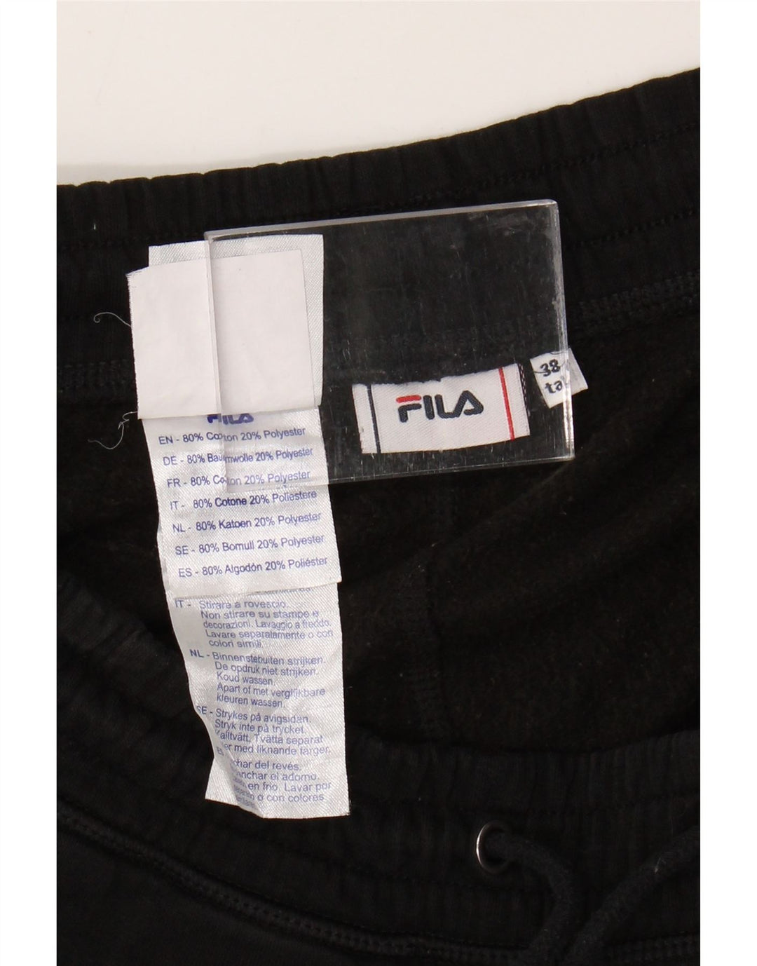 Pantaloni de trening pentru bărbați cu grafică FILA Pantaloni de jogging, bumbac mediu negru