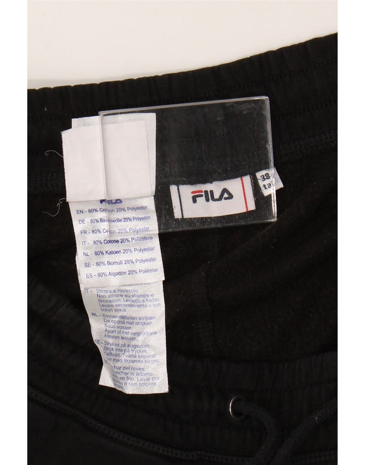 Pantaloni de trening pentru bărbați cu grafică FILA Pantaloni de jogging, bumbac mediu negru