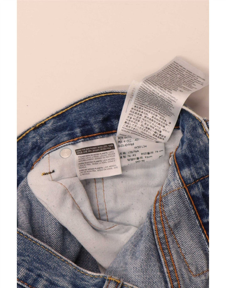 Blugi drepti pentru bărbați Levi's 505 W30 L34 Bumbac albastru