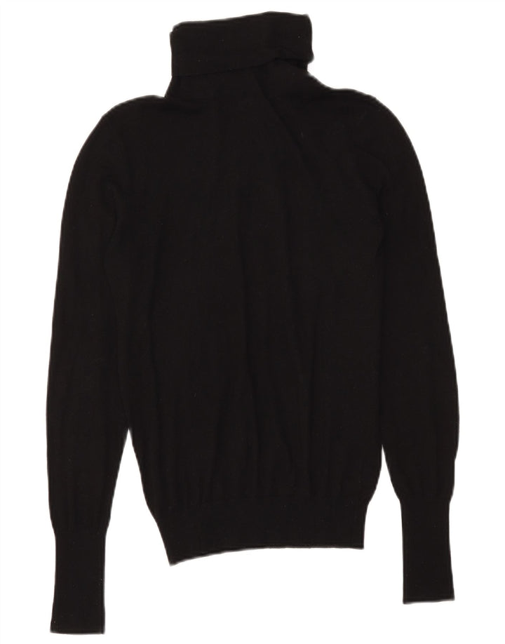 Pulover cu gât rulat Zara pentru femei UK 10 Mic Negru Modal