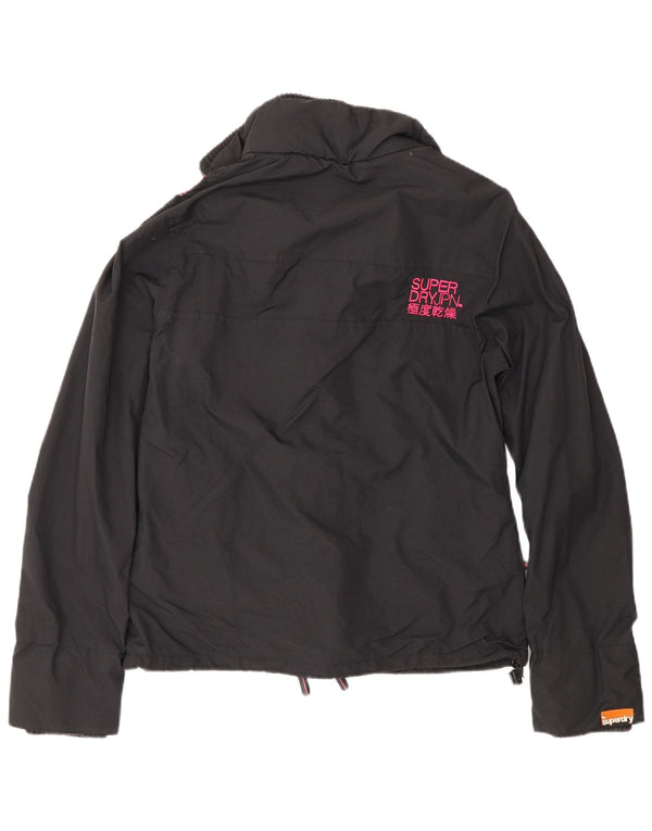 Jachetă Windbreaker Superdry pentru femei, cu ajustare normală, UK 16, mare, negru, nailon