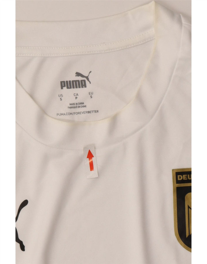 Tricou grafic Puma Deutshland pentru bărbați Top mic poliester cu dungi albe