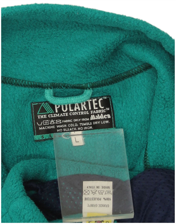Jachetă vintage pentru bărbați din lână UK 40, mare, verde, geometrică, poliester