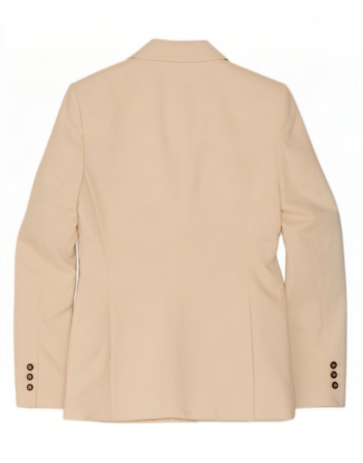 Jachetă Blazer pentru femei Zara, cu două piepturi, UK 10, poliester alb, mic
