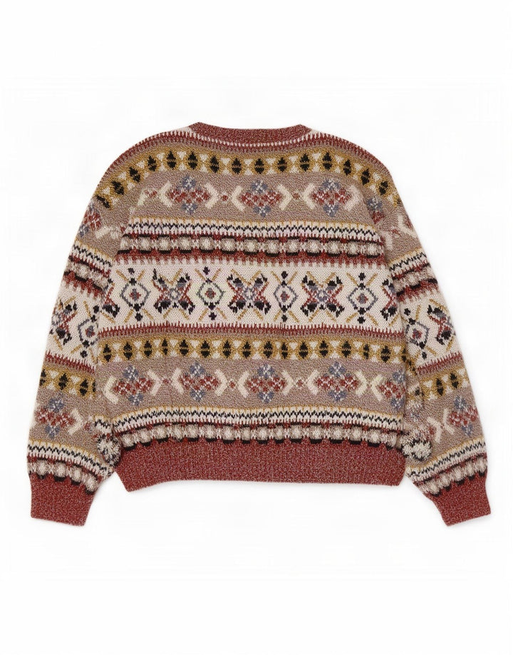 C & A Pulover pentru damă cu decolteu rotund UK 14 Medium Multicolor Fair Isle