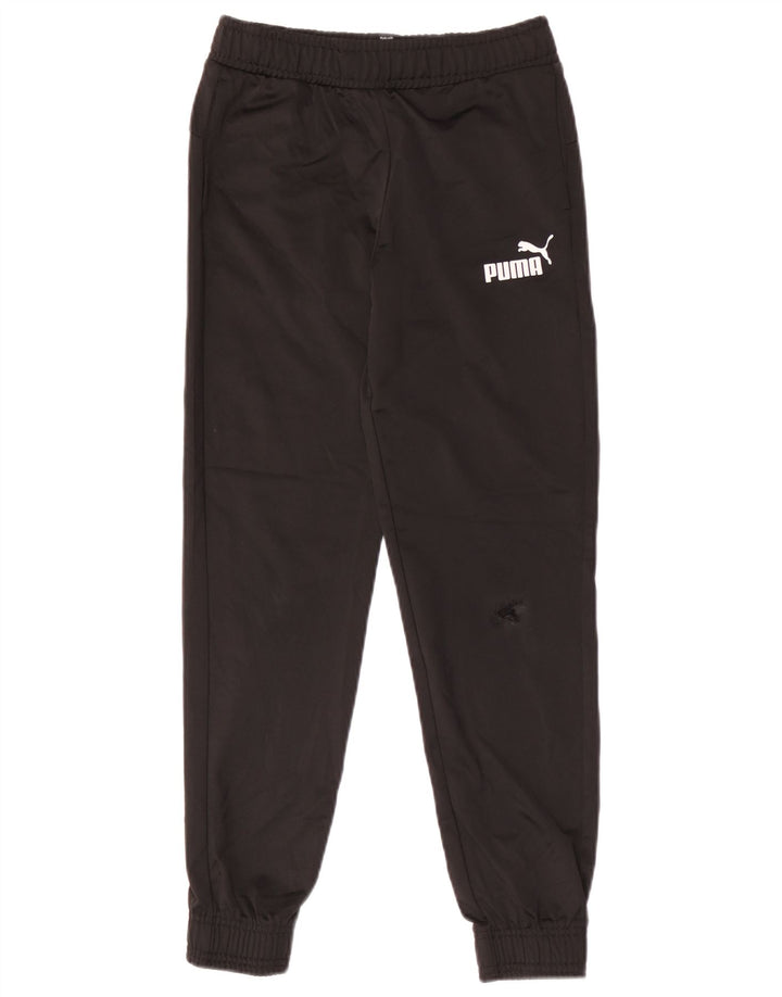 Puma Băieți Pantaloni Trening Pantaloni Joggeri 11-12 Ani Poliester Negru