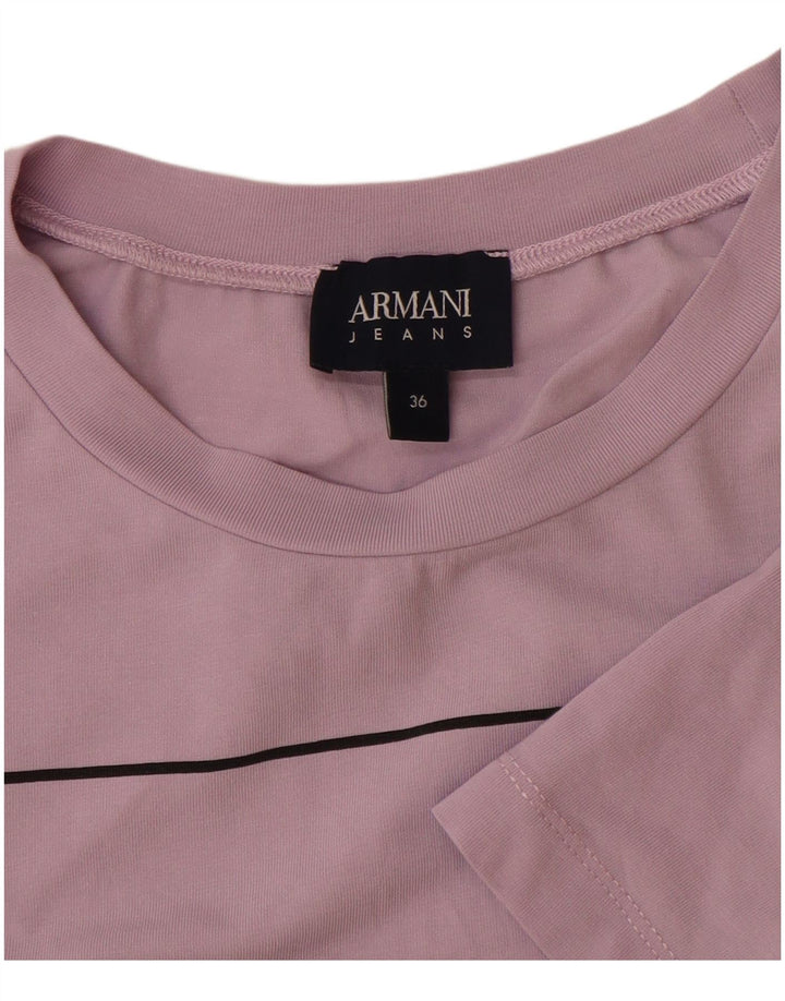 ARMANI JEANS Tricou cu grafic pentru femei Top EU 36 Small Violet