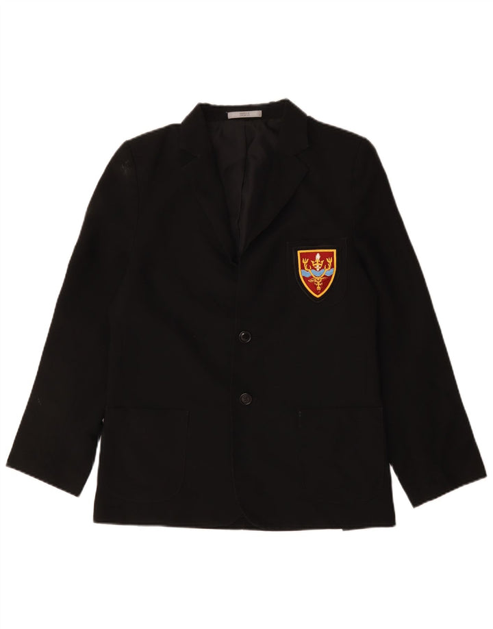 Jachetă pentru băieți Marks & Spencer, cu 2 nasturi, 12-13 ani, poliester negru