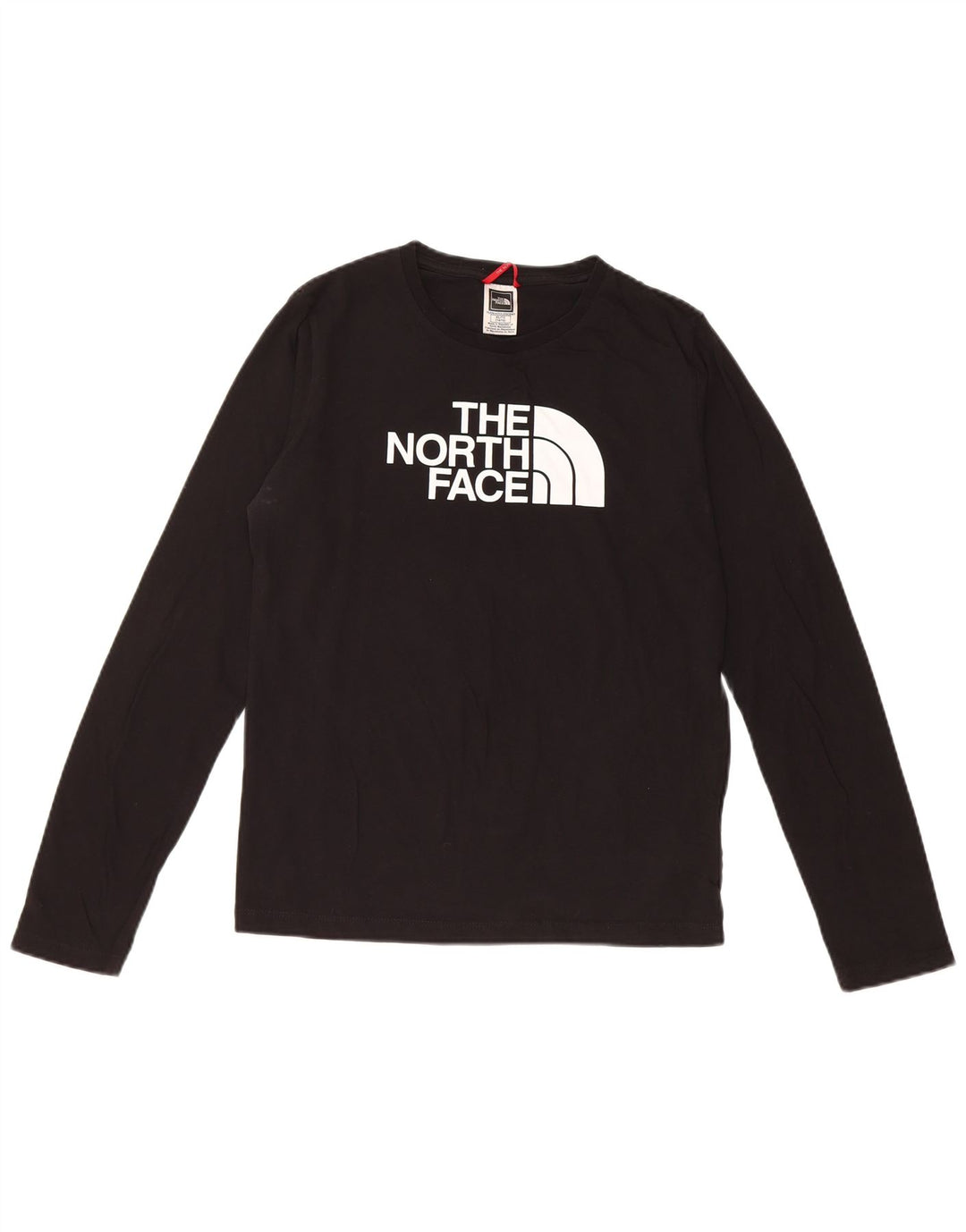 THE NORTH FACE Tricou cu grafică pentru fete cu mânecă lungă 14-15 ani XL bumbac negru