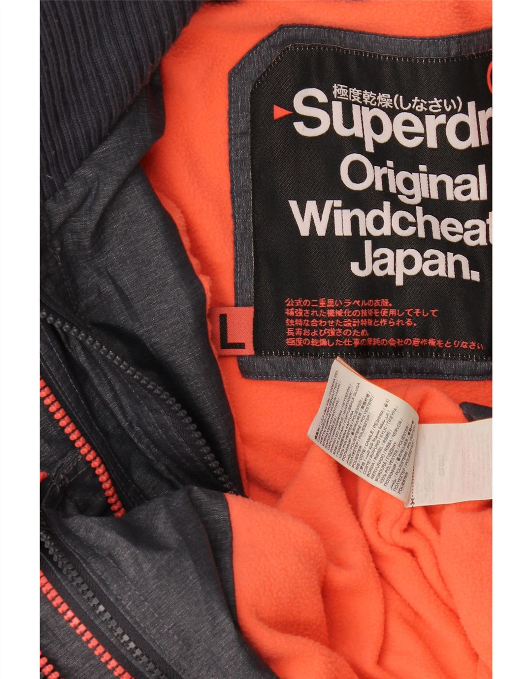 Jachetă Windbreaker cu glugă Superdry pentru femei UK 16, mare, gri