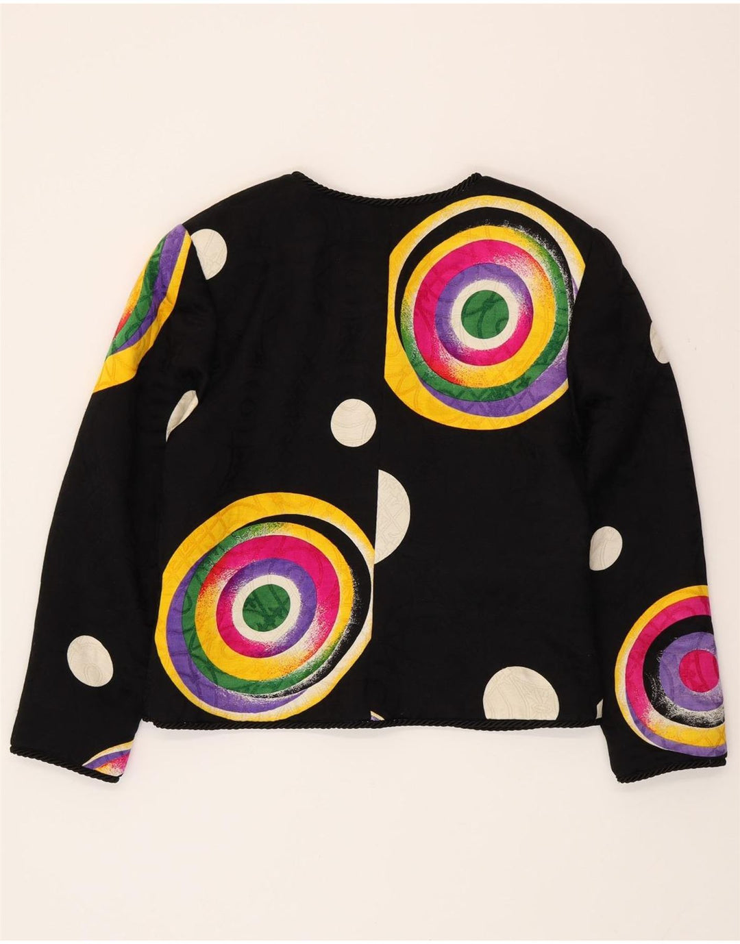 Jachetă pentru femei RENZO COUTURE UK 14 Medium Negru Geometric Lână