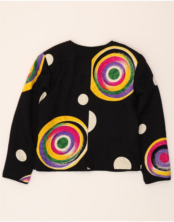 Jachetă pentru femei RENZO COUTURE UK 14 Medium Negru Geometric Lână