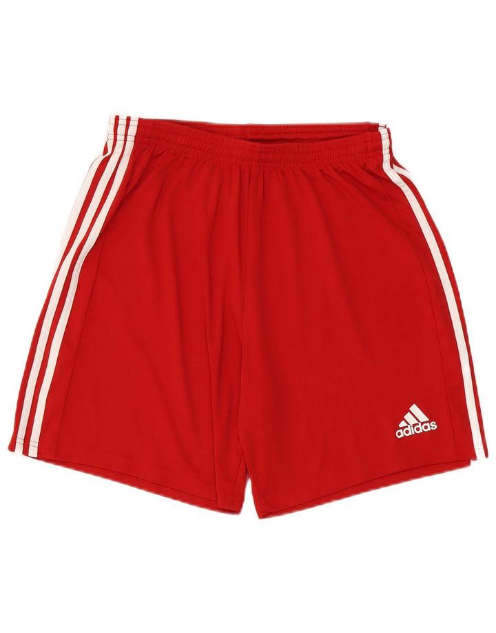 Pantaloni scurți sport Aeroready Adidas pentru bărbați, poliester roșu mare