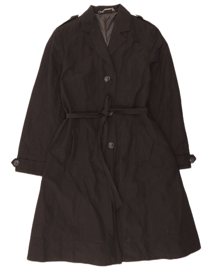 Trenci pentru femei Laura Ashley UK 14 bumbac mediu negru