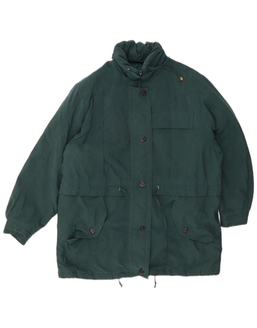 VINTAGE Womens Oversized Windbreaker Jacket UK 18 XL Green Polyester