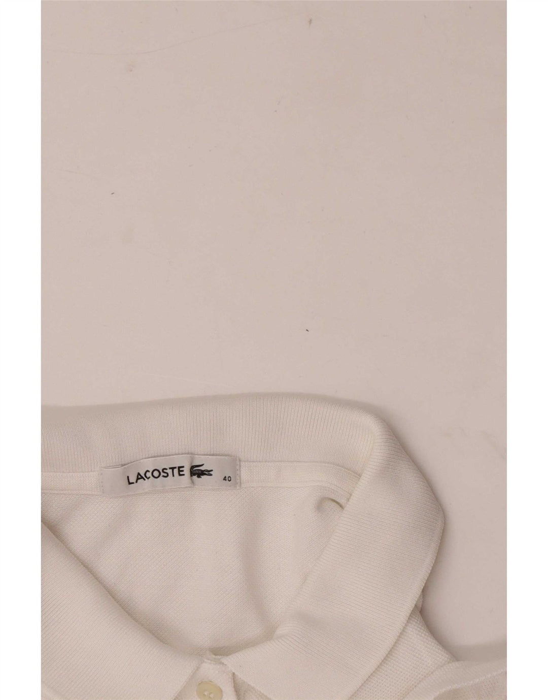 Tricou polo regulat pentru femei Lacoste Mărimea 40 alb mediu