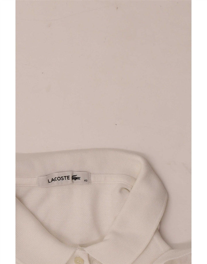 Tricou polo regulat pentru femei Lacoste Mărimea 40 alb mediu