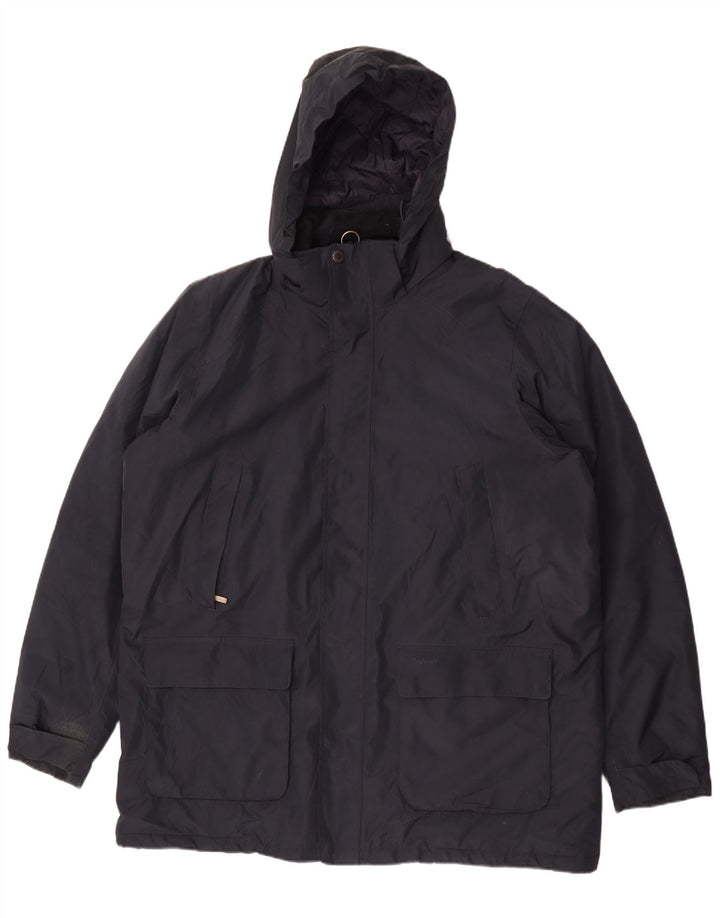 Jachetă de vânt cu glugă pentru bărbați Barbour UK 44 2XL, poliester bleumarin
