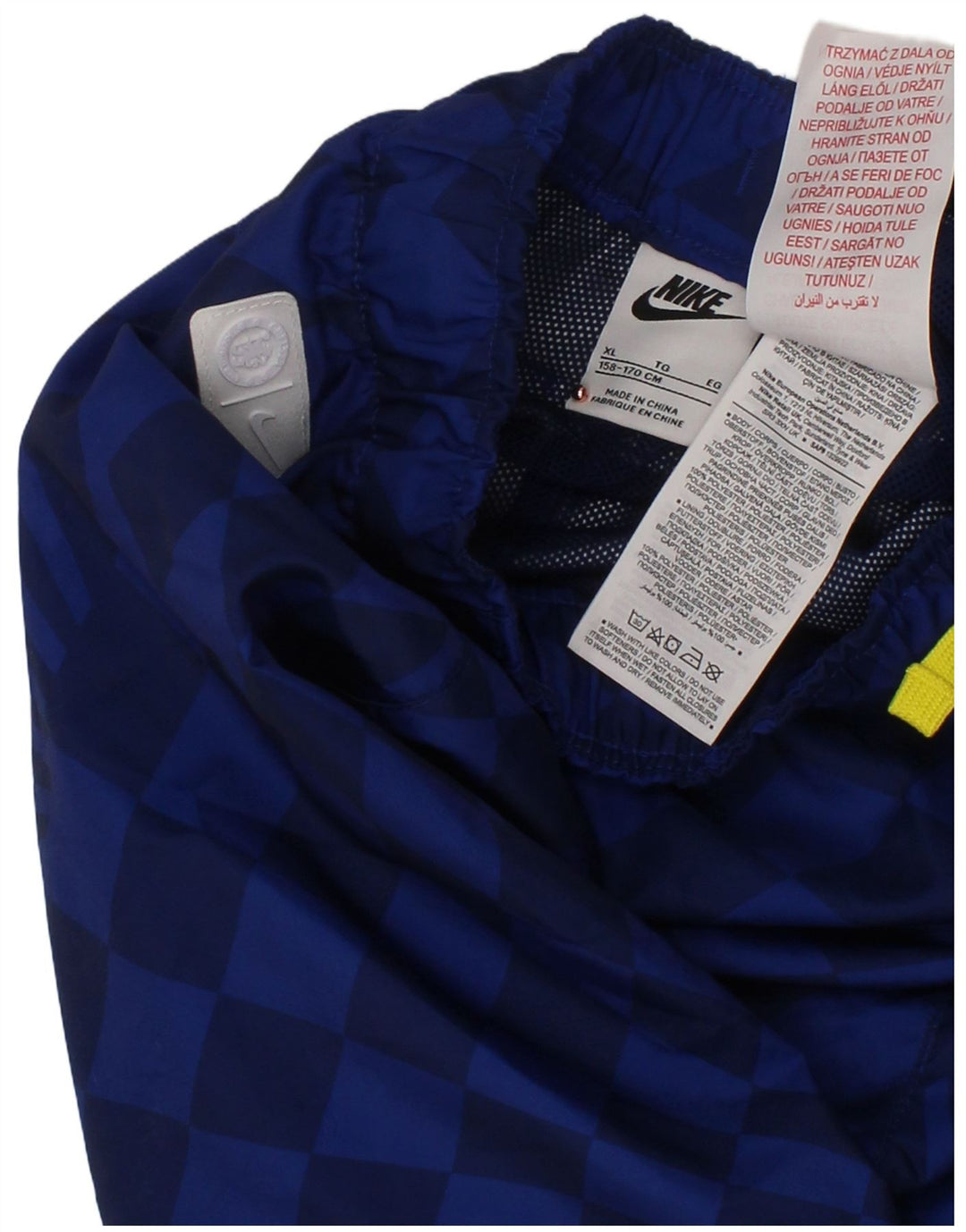 Pantaloni scurți sport grafic NIKE Băieți 13-14 ani XL Albastru Poliester Geometric