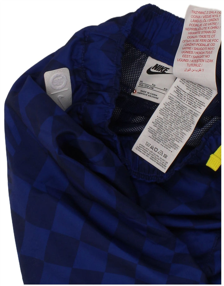 Pantaloni scurți sport grafic NIKE Băieți 13-14 ani XL Albastru Poliester Geometric