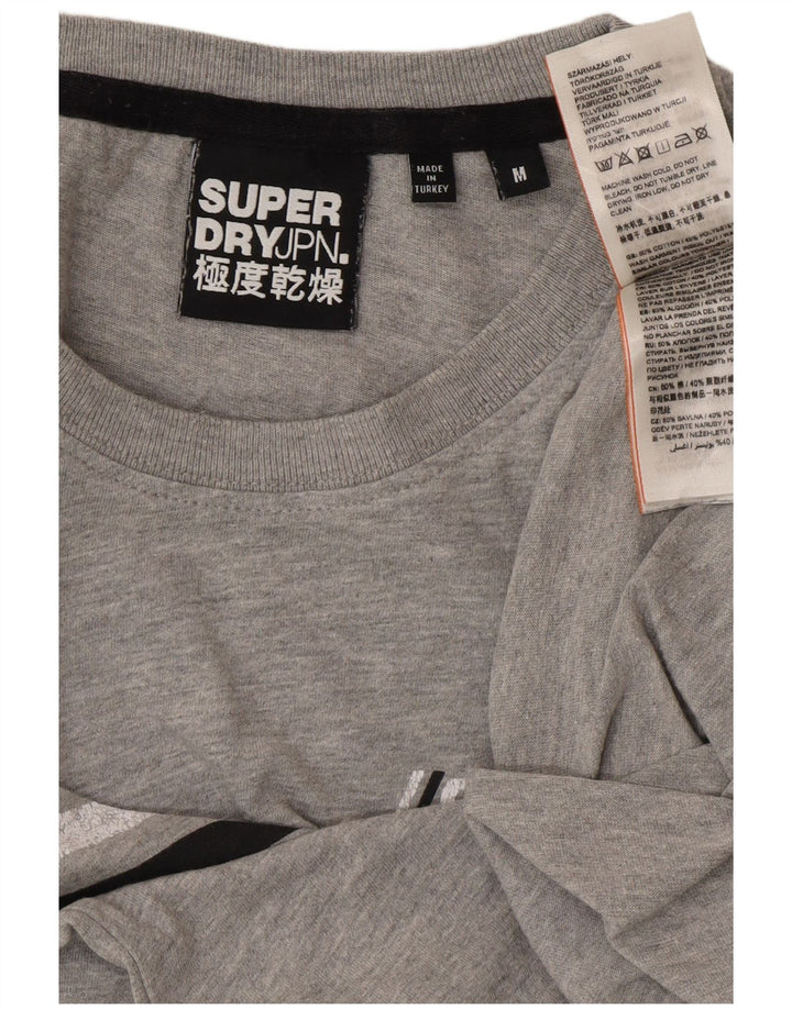 Tricou grafic pentru bărbați SUPERDRY Top din bumbac gri mediu