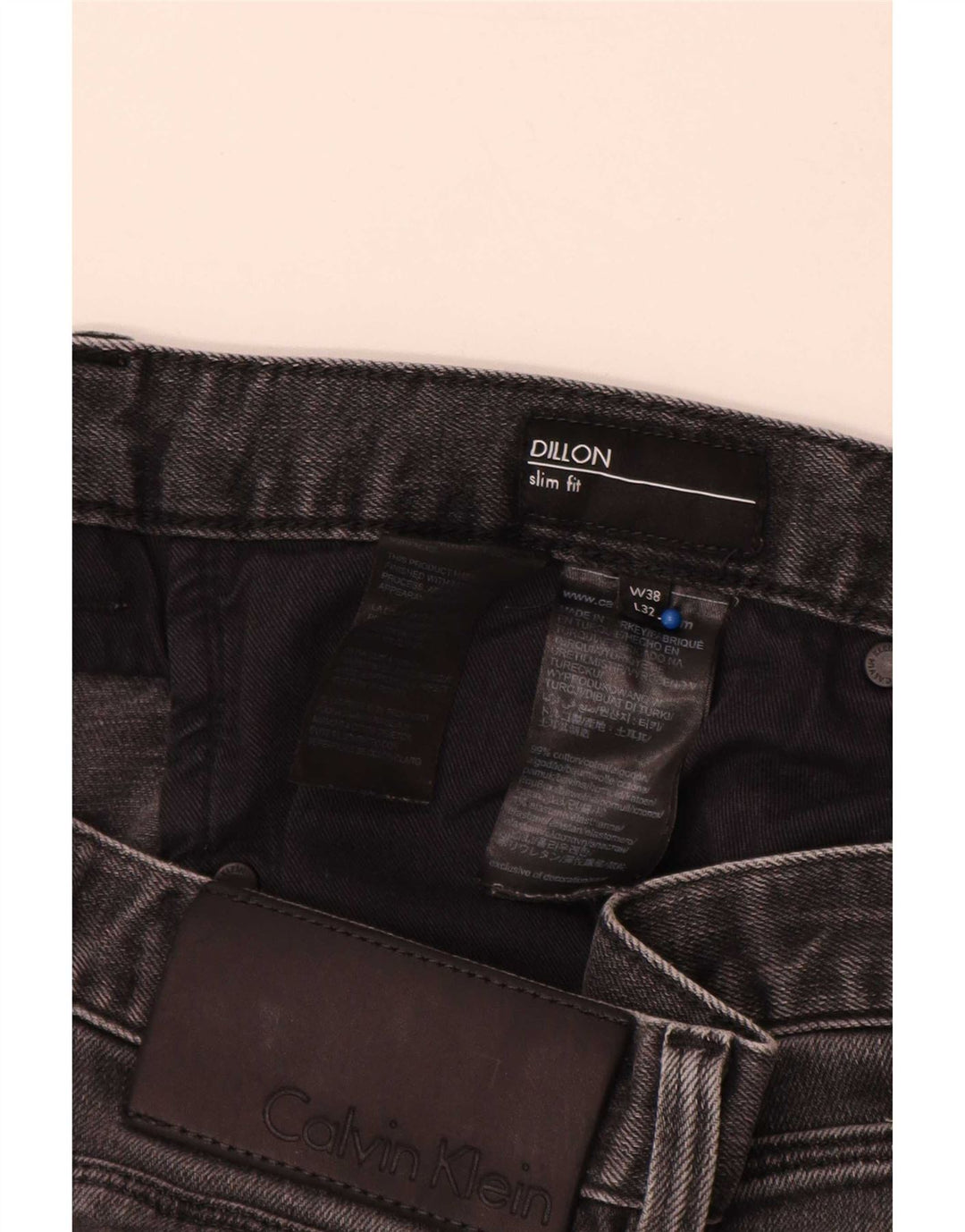 Blugi pentru bărbați Calvin Klein Dillon Slim W38 L32 bumbac gri
