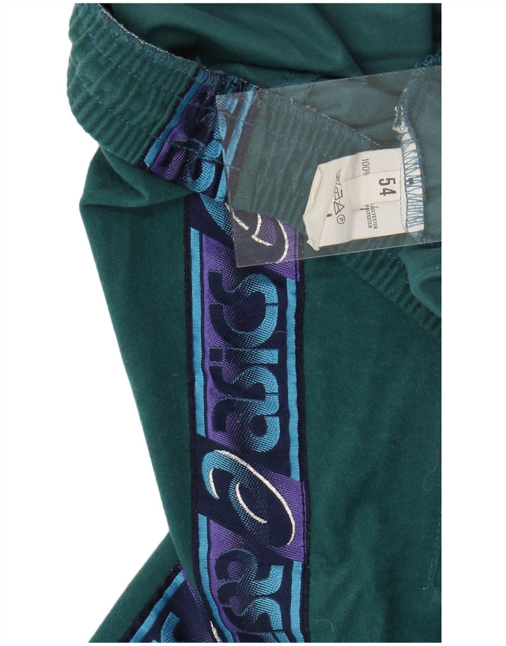 Pantaloni de trening grafic ASICS pentru bărbați, mari, verde, poliester