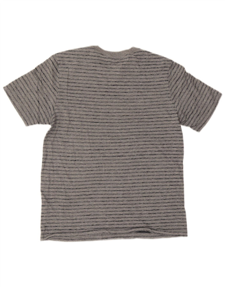 Tricou pentru bărbați Nike Top din bumbac cu dungi gri mediu