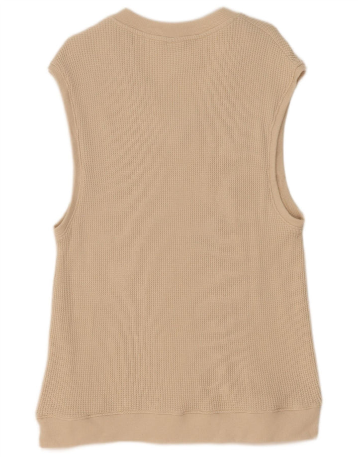 Zara Barbati Vesta Tank Top XL Bej Bumbac