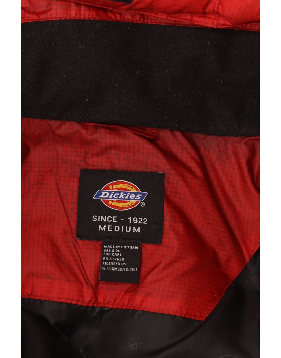 Jachetă căptușită cu glugă pentru bărbați Dickies UK 38 Medium Red Colorblock Nylon