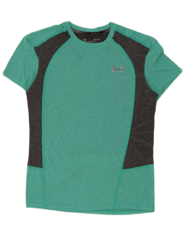 Tricou Under Armour pentru femei Heat Gear Top UK 10 Small Green Colorblock