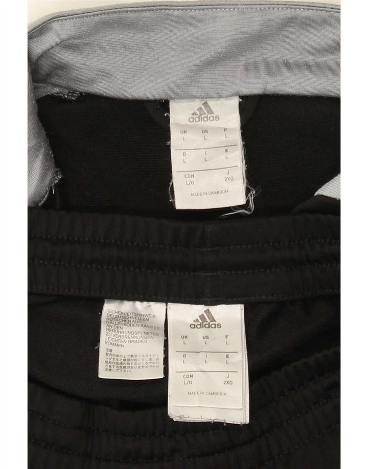 Trening complet pentru bărbați Adidas, mare, negru, poliester color bloc