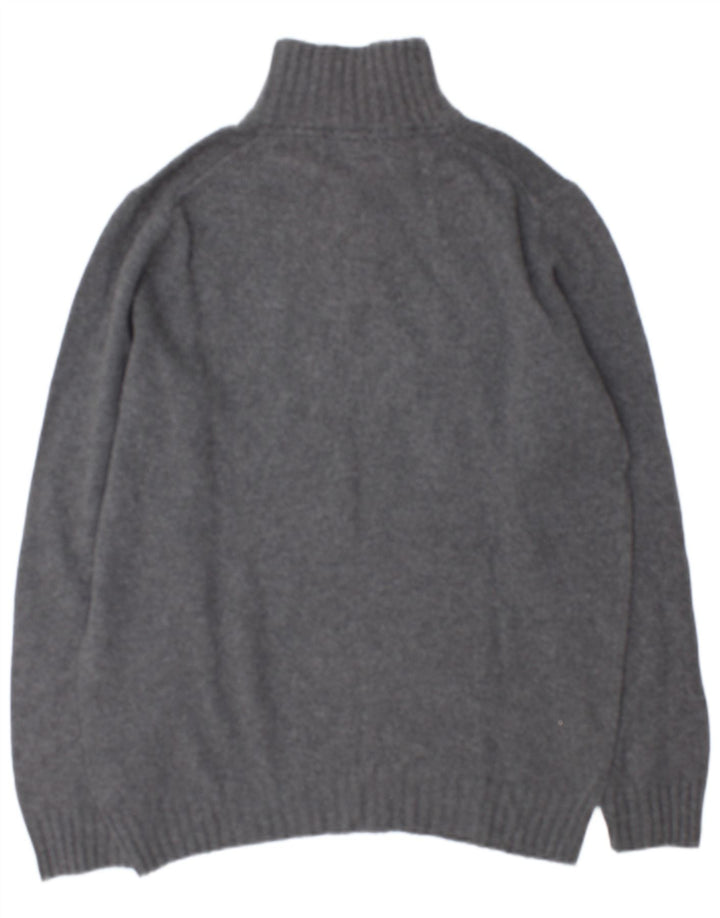 Pulover pentru bărbați North Sails cu gât cu nasturi, 2XL, lână gri