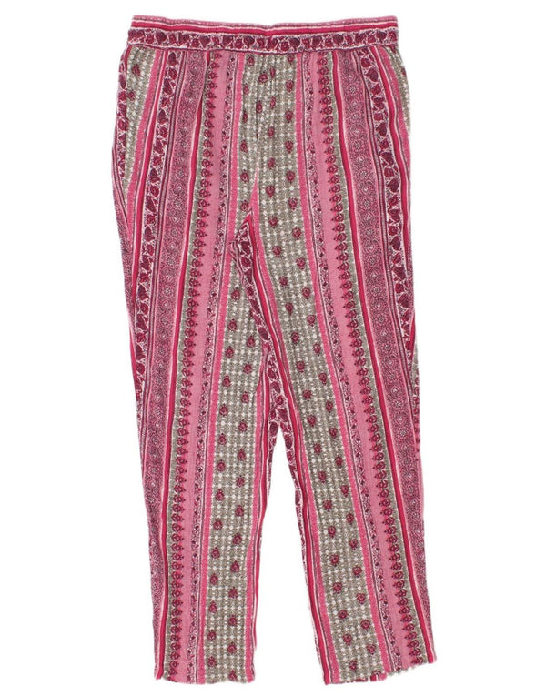 Pantaloni chino pentru femei Marks & Spencer UK 14 Large W34 L29 Pink Floral
