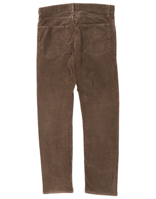 Pantaloni subțiri din velur pentru bărbați Marks & Spencer L32 L31 bumbac kaki