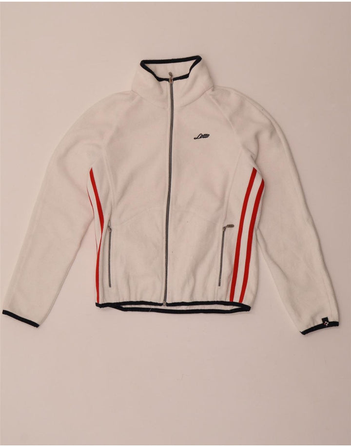 Jachetă din lână pentru femei Lotto UK 14 Medium White Striped